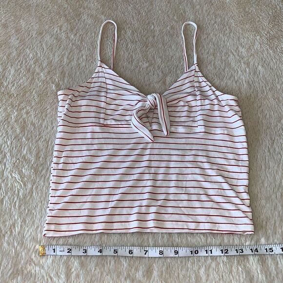 American Eagle outfitters candy stripe tie front crop top size: Large - Picture 13 of 16